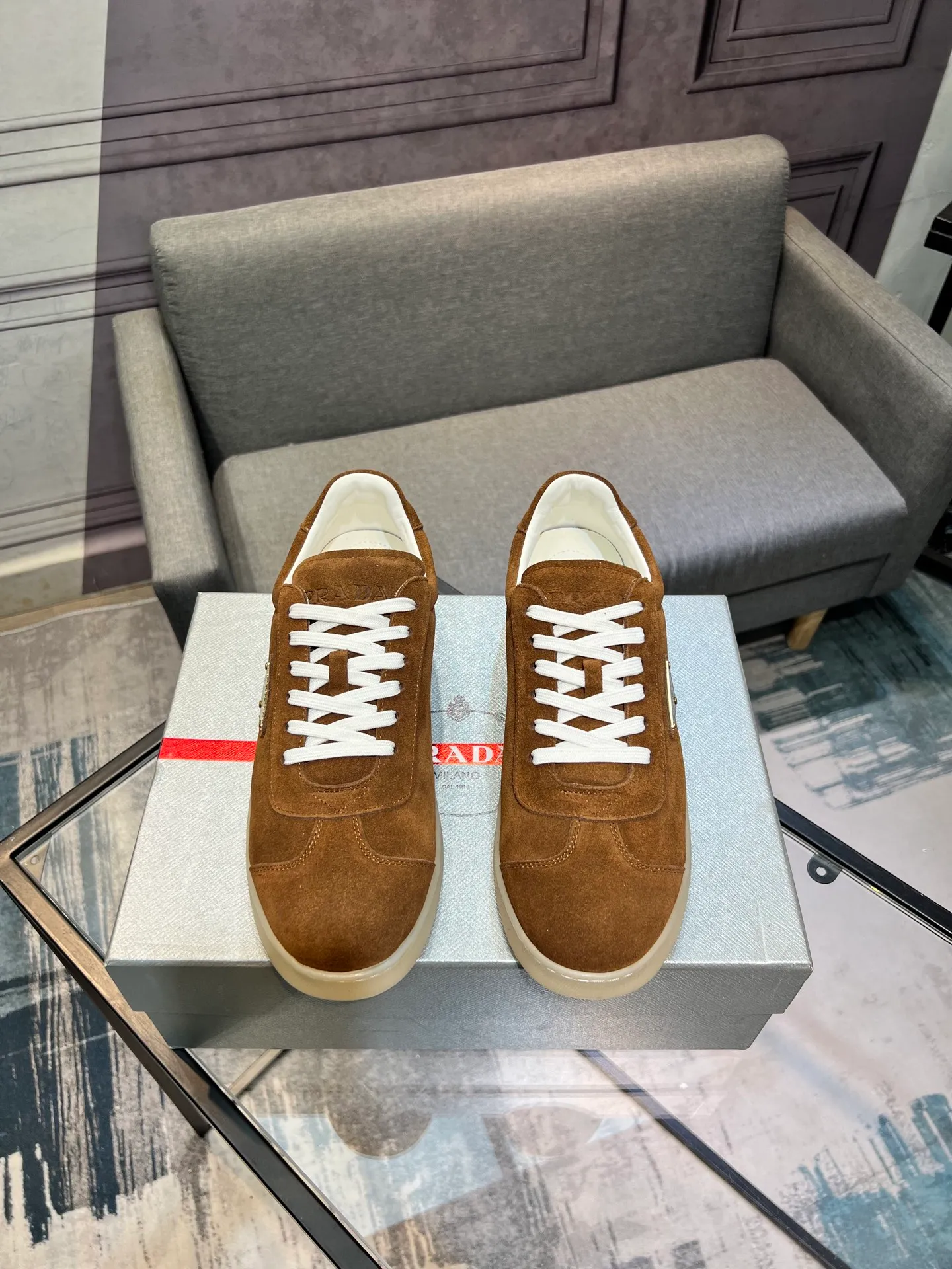 Men's shoes 💰540 [PRADA] Men's shoes are popular in the counter, official website synchronization, 1 high-quality shipment ✔️ Original frosted cowhide + cowhide lining, 1🆚1 replica, original sole, 38-45 (45 customized, non-refundable)